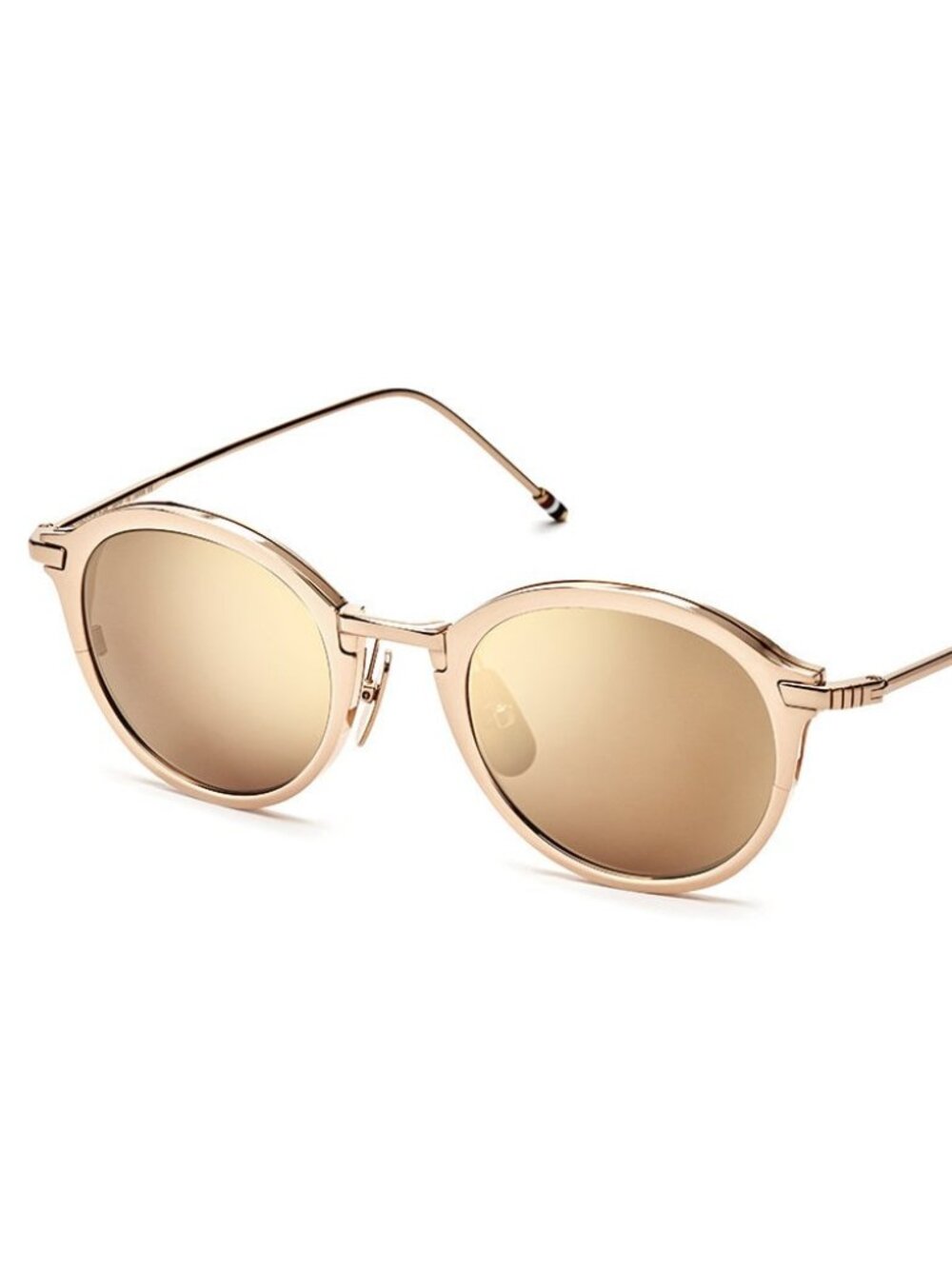 Thom Browne Novelty Unisex White-Gold/Dark Sunglasses ($775)